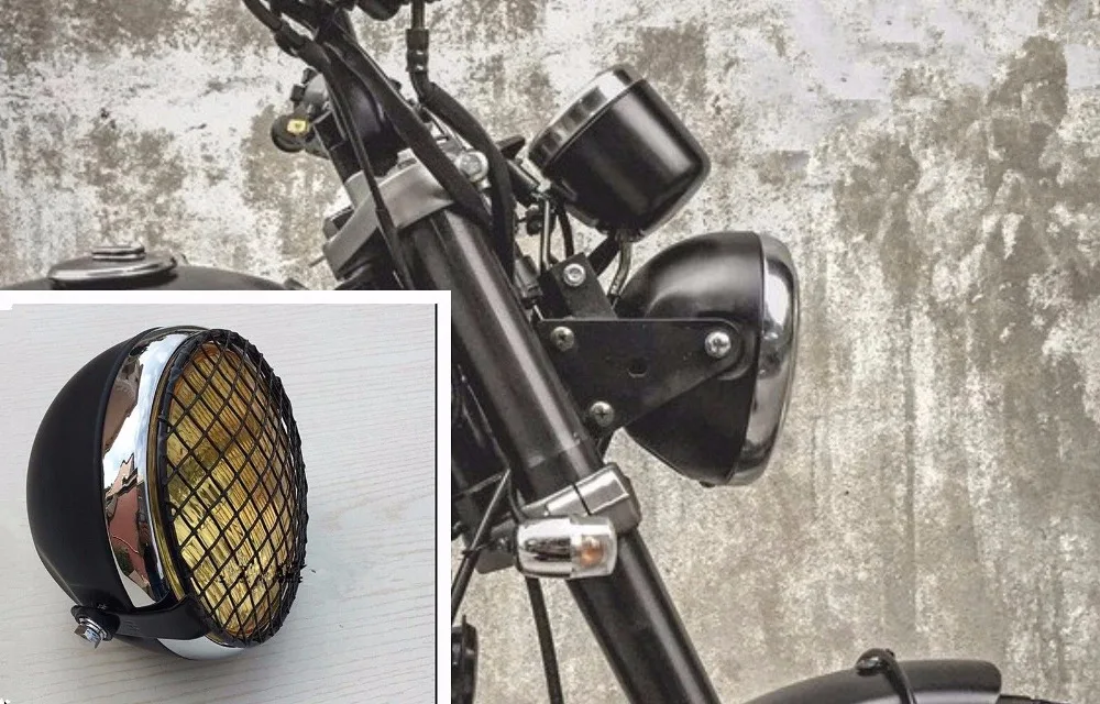 35W 16cmx14cm Motorcycle Side Mount Headlight Headlight Cover Grip Grill Retro Vintage Cafe Racer Bobber Old School Choppers
35W 16cmx14cm Motorcycle Side Mount Headlight Headlight Cover Grip Grill Retro Vintage Cafe Racer Bobber Old School Choppers