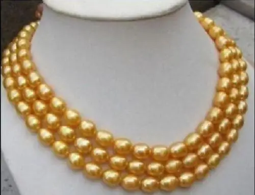 Beautiful 11-13mm baroque natural gold pearl necklace 49" yellow ball clasp !
Beautiful 11-13mm baroque natural gold pearl necklace 49" yellow ball clasp !