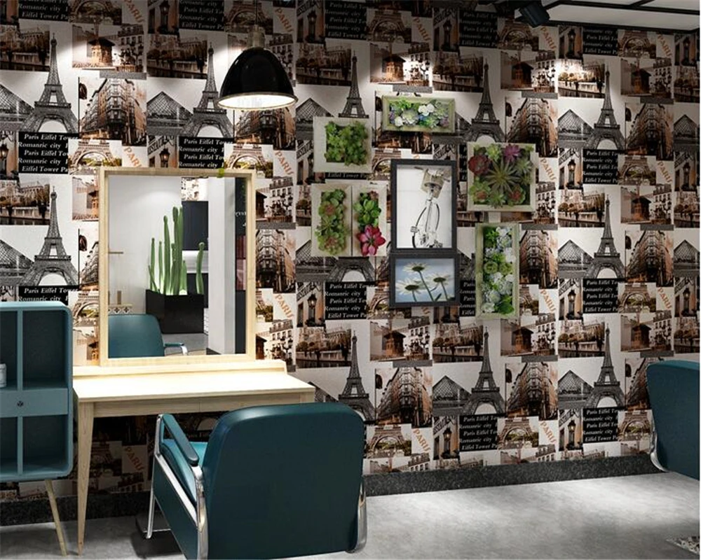 beibehang Wallpaper roll nostalgic iron tower cafe industrial wind wallpaper restaurant clothing store hotel barber shop behang 
beibehang Wallpaper roll nostalgic iron tower cafe industrial wind wallpaper restaurant clothing store hotel barber shop behang