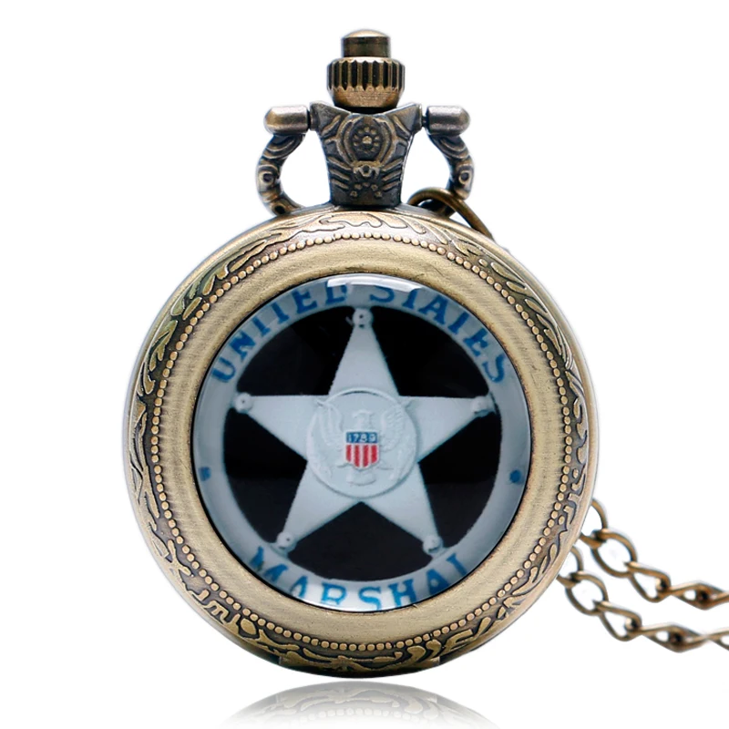 Cool United States Marshal Vintage Pocket Watches Men Boy Gift With Necklace Chain Relogio De Bolso
Cool United States Marshal Vintage Pocket Watches Men Boy Gift With Necklace Chain Relogio De Bolso
