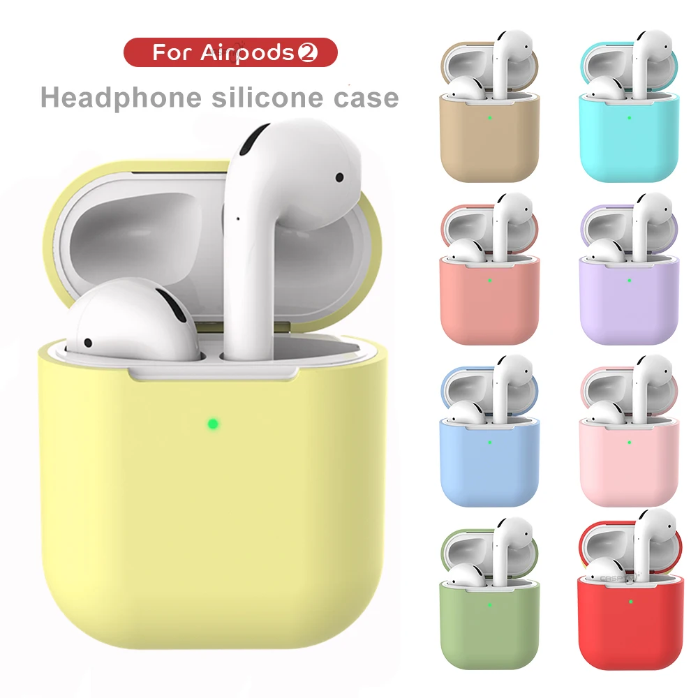 Чехол для наушников Apple AirPods 2 силиконовый чехол беспроводных Bluetooth Air Pods защитный