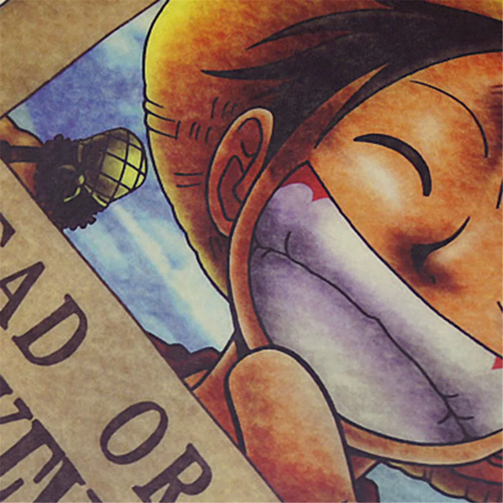 Luffy хотели стиль плакат винтажные бумажные настенные стикеры обои бумаги дома