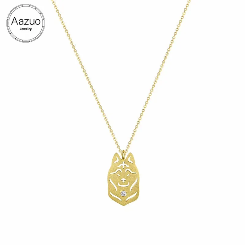 Aazuo Real Diamond 18K Jewelry Cool Animal Siberian Husky dog Pendent With Chain Bracelet Necklace gifted for Baby for Women
Aazuo Real Diamond 18K Jewelry Cool Animal Siberian Husky dog Pendent With Chain Bracelet Necklace gifted for Baby for Women