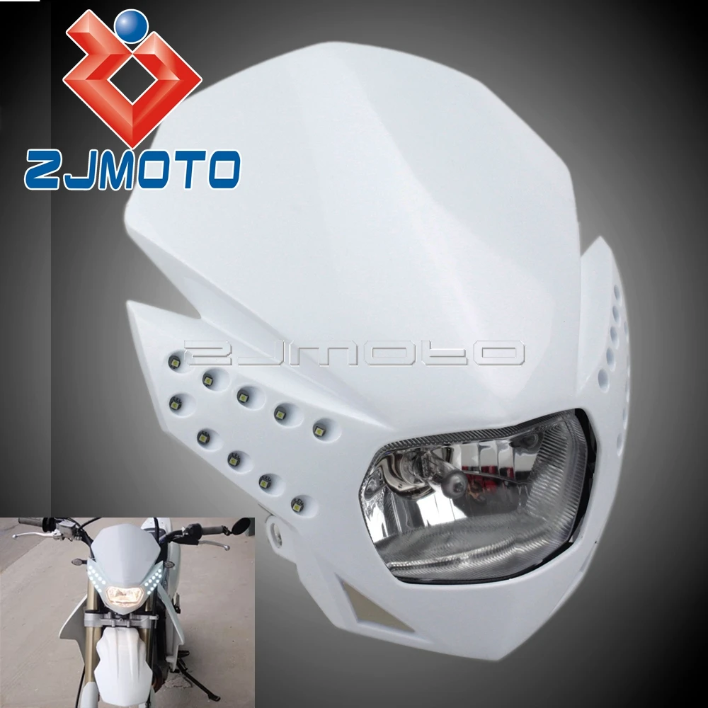 Universal Dirt Bike Headlight Fairing Motorcycle Headlamp w/ LED Turn Signals For Yamaha XT660 WR250 WR125 XT125 DT50 YZ XT BS2
Universal Dirt Bike Headlight Fairing Motorcycle Headlamp w/ LED Turn Signals For Yamaha XT660 WR250 WR125 XT125 DT50 YZ XT BS2