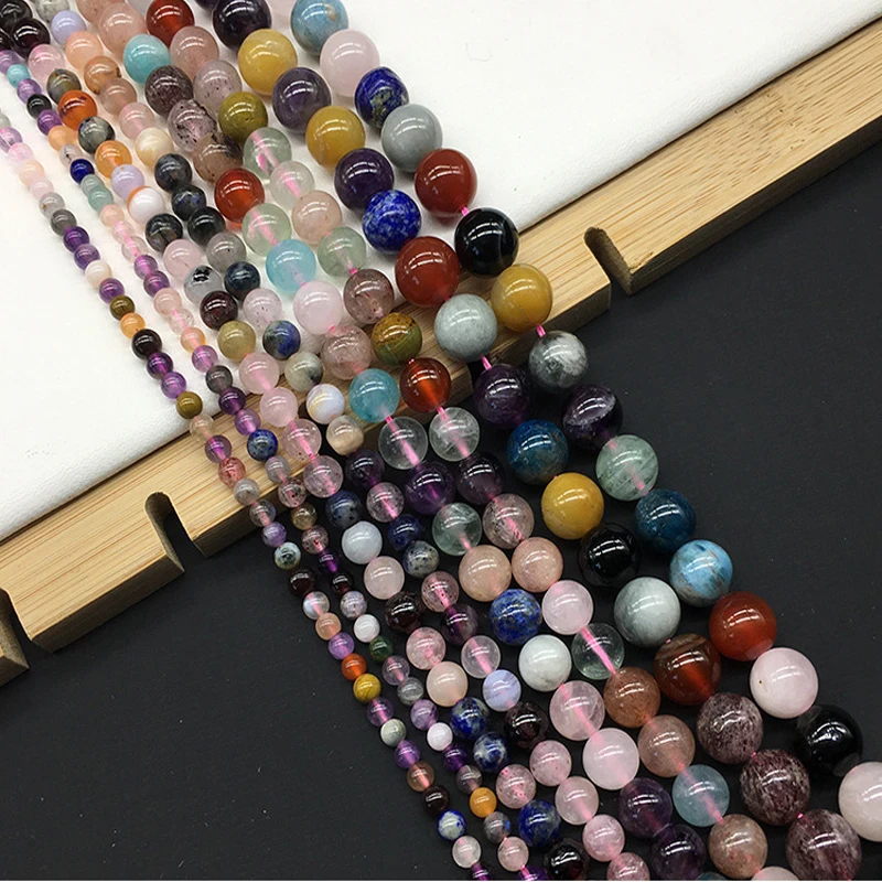 Colorful Natural Stone Beads For Jewelry Making 4/6/8/10mm Round Mix Color Multi Crystal Quartz Gem Stone Beads DIY Accessories
Colorful Natural Stone Beads For Jewelry Making 4/6/8/10mm Round Mix Color Multi Crystal Quartz Gem Stone Beads DIY Accessories
