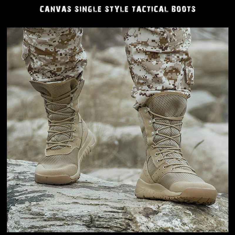 Tactical Boots Men Outdoor Hiking Shoes Canvas Mesh Desert High-top Military Combat Army Boots Militares Sapatos Masculino Plus
Tactical Boots Men Outdoor Hiking Shoes Canvas Mesh Desert High-top Military Combat Army Boots Militares Sapatos Masculino Plus