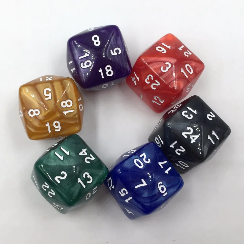 24-сторонние игральные кости Rollooo с жемчугом, красным, фиолетовым, медовым, зеленым, синим и черным мраморным эффектом d24
24-сторонние игральные кости Rollooo с жемчугом, красным, фиолетовым, медовым, зеленым, синим и черным мраморным эффектом d24