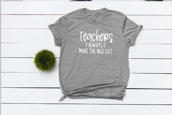 Teachers always make the nice list shirt christmas tee gift funny unisex grunge tumblr party style slogan casual red t-shirt top
Teachers always make the nice list shirt christmas tee gift funny unisex grunge tumblr party style slogan casual red t-shirt top
