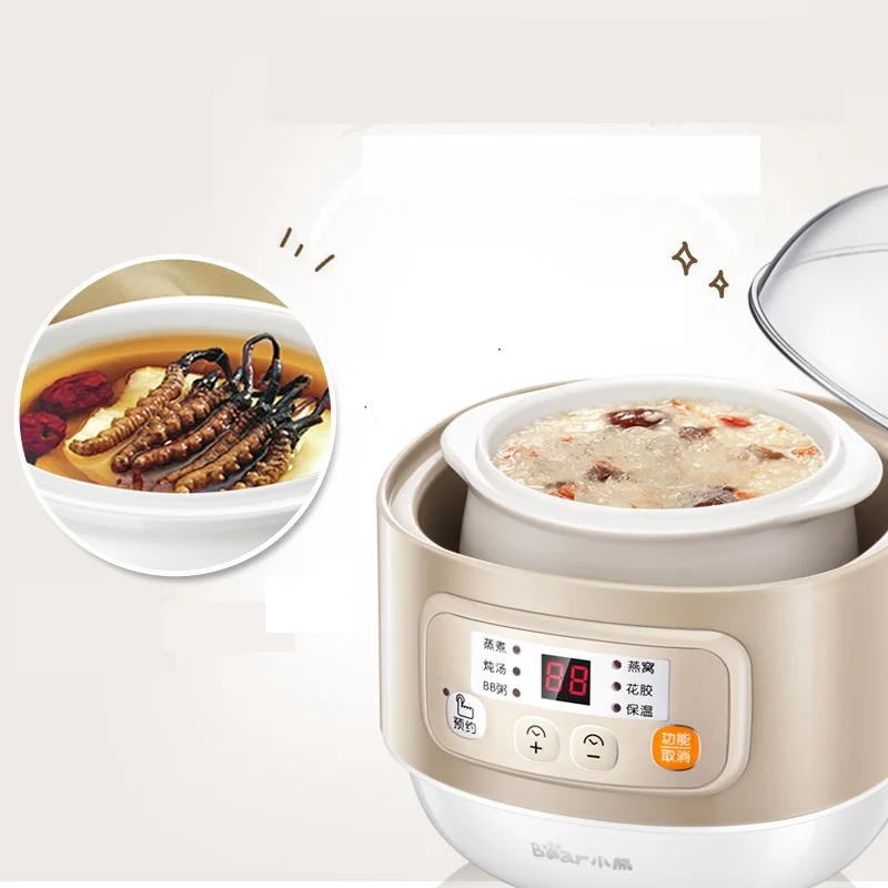 220V Baby Porridge Automatic Electric Cooking Pot Electricity Stew Pot Ceramic Material Stewing Pot EU/AU/UK Plug
220V Baby Porridge Automatic Electric Cooking Pot Electricity Stew Pot Ceramic Material Stewing Pot EU/AU/UK Plug