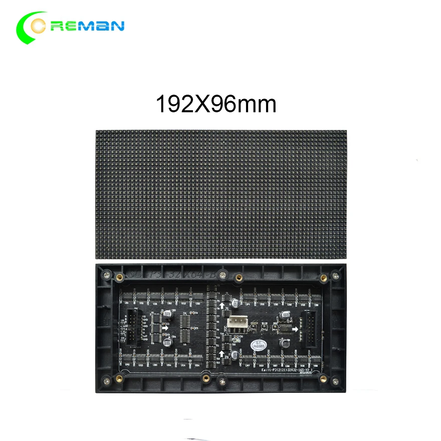 Фото Матрица Coreman Пиксельная панель HD дисплей 64x32 точечная матрица p3 smd rgb 192x96 мм