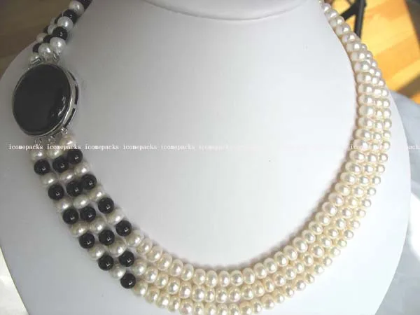 wholesale charming 3 rows 17.5-18.5-19.5" 7mm white freshwater pearl and black onyx necklace
wholesale charming 3 rows 17.5-18.5-19.5" 7mm white freshwater pearl and black onyx necklace