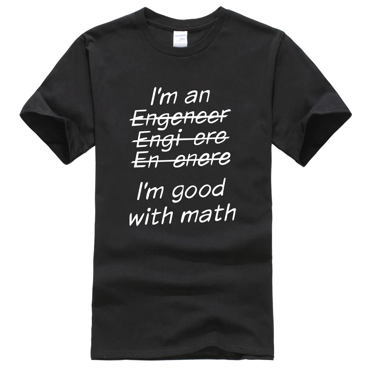 Мужская хлопковая футболка с коротким рукавом I'm Engineer I'm Good At Math, Повседневная футболка с принтом, лето 2019
Мужская хлопковая футболка с коротким рукавом I'm Engineer I'm Good At Math, Повседневная футболка с принтом, лето 2019