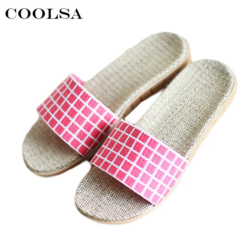 Coolsa New Summer Man Home Flip Flops Hemp Linen slippers Flax Plaid Fabric Slides Flat Non Slip Unisex Man Casual Beach Shoes
Coolsa New Summer Man Home Flip Flops Hemp Linen slippers Flax Plaid Fabric Slides Flat Non Slip Unisex Man Casual Beach Shoes