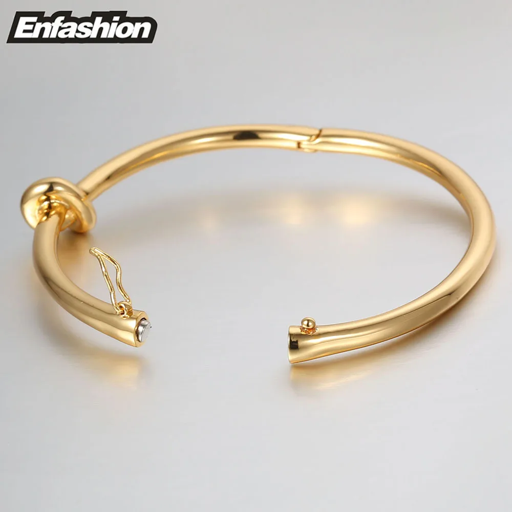 

Enfashion Punk Knot Cuff Bracelets for Women Gold Color Bangle Bracelet Cuff Bangles Jewelry Noeud armband Pulseiras