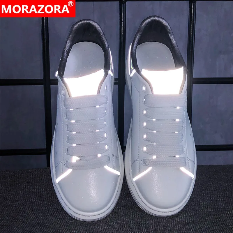 MORAZORA SIZE 34-46 New 2020 Genuine leather platform sneakers women men classic reflective small white shoes couple casual shoe
MORAZORA SIZE 34-46 New 2020 Genuine leather platform sneakers women men classic reflective small white shoes couple casual shoe