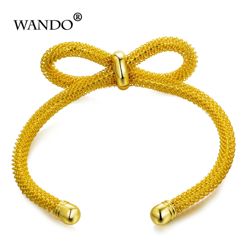 WANDO Dubai Africa Ethiopian Jewelry Gold Color Bow Bracelet Open Adjustable Trendy Jewelry Cuff Bracelets For gril gift wb117
WANDO Dubai Africa Ethiopian Jewelry Gold Color Bow Bracelet Open Adjustable Trendy Jewelry Cuff Bracelets For gril gift wb117