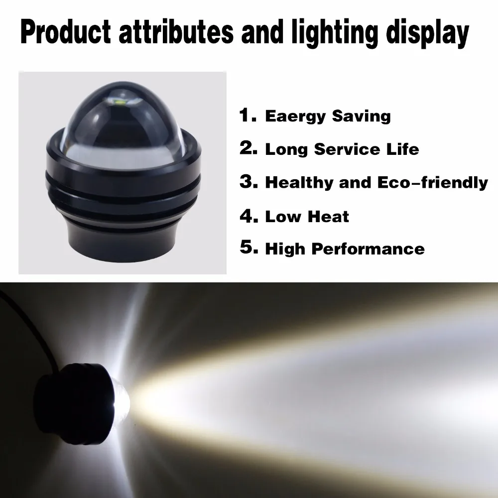 Geetans 2pcs Fisheye Daytime Running Light Eagle eye Super Bright DRL Aluminum Housing Fog lights for all car 12V CG
Geetans 2pcs Fisheye Daytime Running Light Eagle eye Super Bright DRL Aluminum Housing Fog lights for all car 12V CG