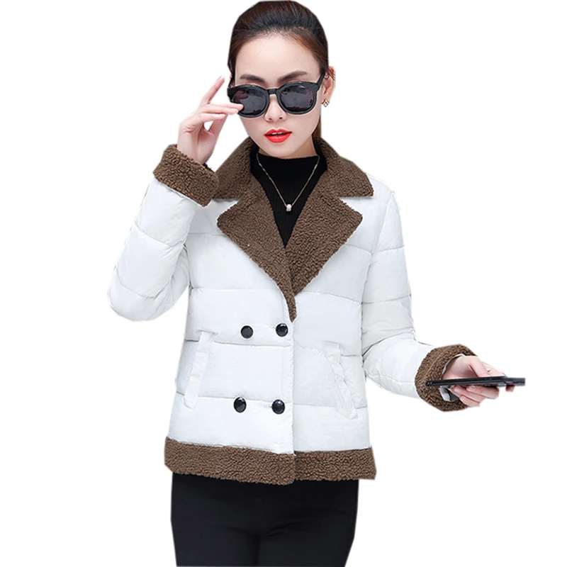 Women Double Breasted Cotton Coats Autumn Winter Turn-down Collar Short Cotton Jackets Ladies Casual Black Cotton Coats FP1137
Women Double Breasted Cotton Coats Autumn Winter Turn-down Collar Short Cotton Jackets Ladies Casual Black Cotton Coats FP1137