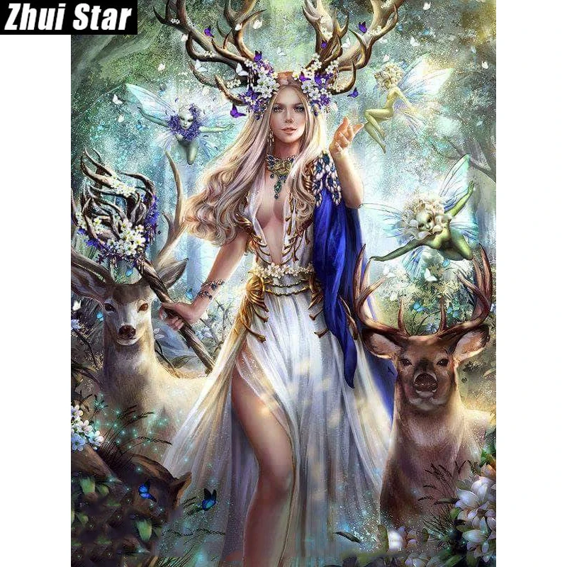 Zhui Star Full Square Drill 5D DIY Diamond Painting "beauty & deer" 3D Embroidery set Cross Stitch Mosaic Decor gift VIP
Zhui Star Full Square Drill 5D DIY Diamond Painting "beauty & deer" 3D Embroidery set Cross Stitch Mosaic Decor gift VIP