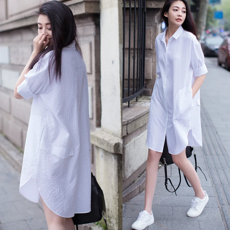 Summer Pregnant Clothes Plus Size Shirts Maternity Dress Pregnancy Clothing Long Casual Blouse Solid Color Loose White Shirt
Summer Pregnant Clothes Plus Size Shirts Maternity Dress Pregnancy Clothing Long Casual Blouse Solid Color Loose White Shirt