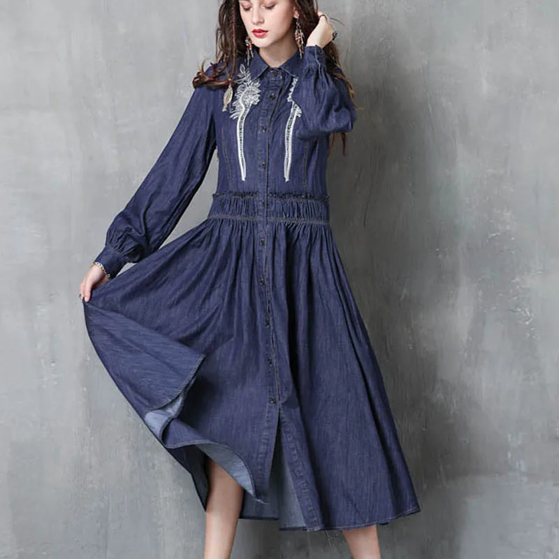 Бесплатная доставка 2020 винтажное женское длинное платье до середины икры с длинным рукавом осеннее джинсовое хлопковое платье с вышивкой ...
Бесплатная доставка 2020 винтажное женское длинное платье до середины икры с длинным рукавом осеннее джинсовое хлопковое платье с вышивкой ...