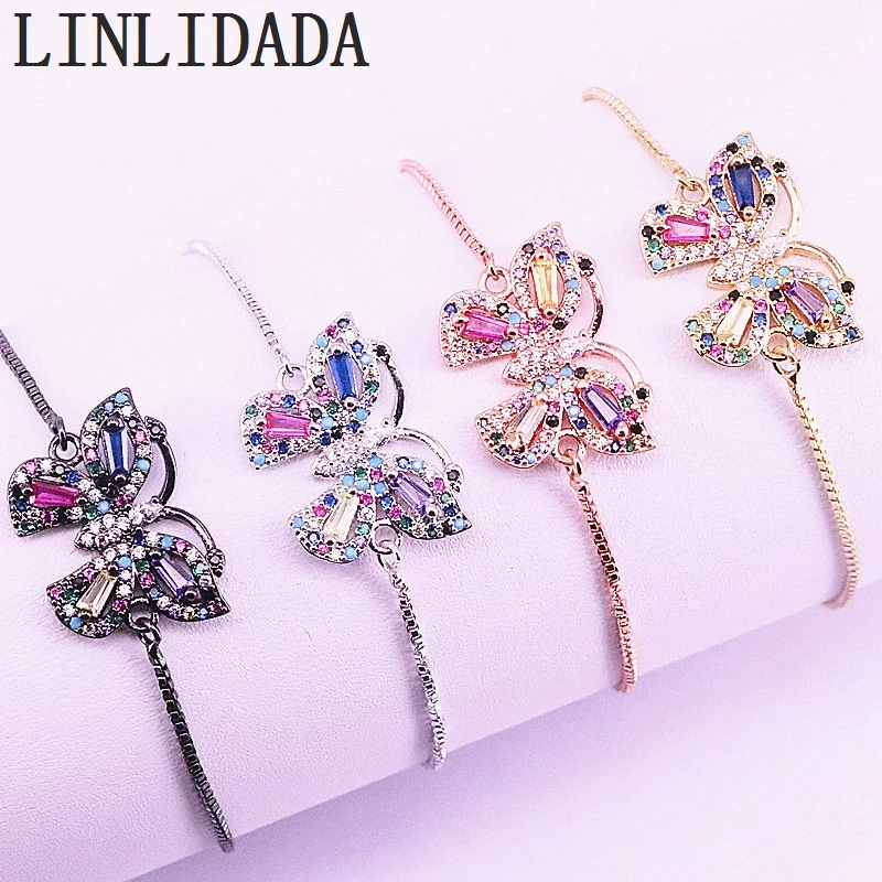 8Pcs New Fashion Colorful CZ Cubic Zirconia Micro Pave Butterfly Bracelet Female Party Jewelry
8Pcs New Fashion Colorful CZ Cubic Zirconia Micro Pave Butterfly Bracelet Female Party Jewelry