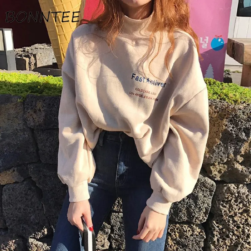 Hoodies Harajuku Printed Letter Oversize Women Plus Velvet Korean Style Turtleneck Trendy Womens Long Sleeve Sweatshirts Student
Hoodies Harajuku Printed Letter Oversize Women Plus Velvet Korean Style Turtleneck Trendy Womens Long Sleeve Sweatshirts Student