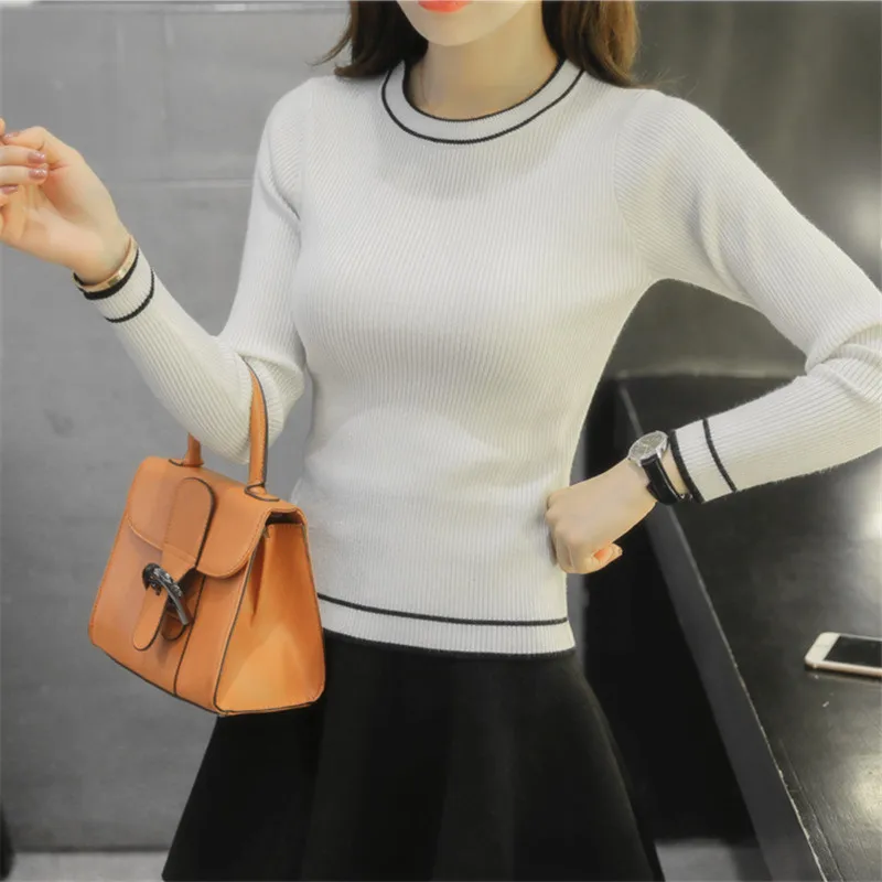 2020 NEW O-Neck Full Women's Bottoming shirt Solid female Knitted sweater Fashion pullovers in autumn and winter
2020 NEW O-Neck Full Women's Bottoming shirt Solid female Knitted sweater Fashion pullovers in autumn and winter