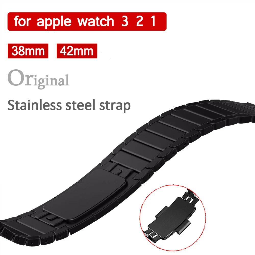 Хохлатый роскошный ремешок для Apple Watch браслет из нержавеющей стали 42 мм 44 iWatch 4/2/1