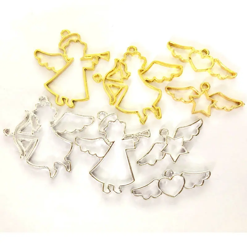 5pcs Kawaii Angel Flying Wings Open Bezel Jewelry Pendant Accessories DIY Charms Handmade UV Resin Cupid Charms Heart Findings
5pcs Kawaii Angel Flying Wings Open Bezel Jewelry Pendant Accessories DIY Charms Handmade UV Resin Cupid Charms Heart Findings