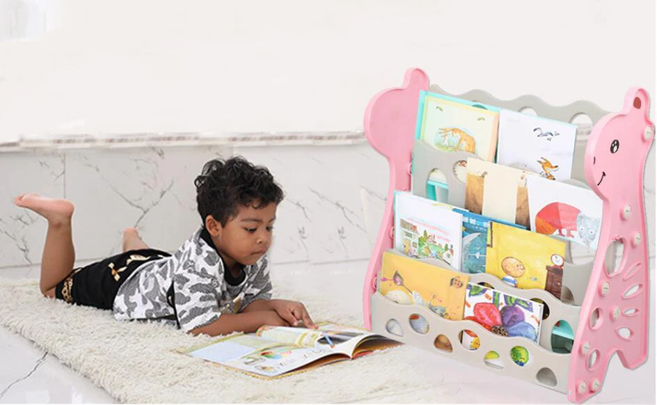 Детский книжный шкаф Babyyuga из полиэтиленового материала простой с милым рисунком