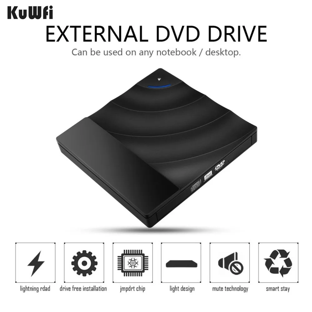 USB3.0 DVD дисков тонкий внешний оптический привод CD RW горелка Встроенная память