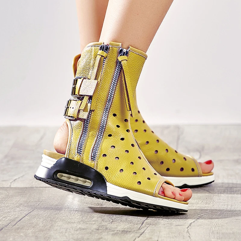 WETKISS 2018 Genuine Leather Summer Boots New Peep Toe High Neck Platform Footwear Cutout Wedges Zipper High Heeled Girl Shoes
WETKISS 2018 Genuine Leather Summer Boots New Peep Toe High Neck Platform Footwear Cutout Wedges Zipper High Heeled Girl Shoes