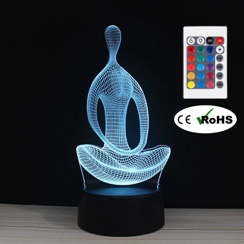 3D Led Novety Lighting Creative Gift Night Light Table Lamp Yoga Meditation Led Home Corridor Hotel Party Atmosphere Lights
3D Led Novety Lighting Creative Gift Night Light Table Lamp Yoga Meditation Led Home Corridor Hotel Party Atmosphere Lights