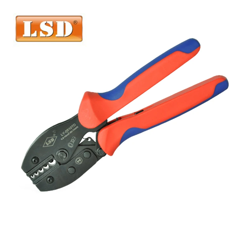 Manual ratchet terminal crimping tool for 0.5-10mm2 22-8AWG non-insulated Terminal and connector LY-0510TD carbon steel crimper
Manual ratchet terminal crimping tool for 0.5-10mm2 22-8AWG non-insulated Terminal and connector LY-0510TD carbon steel crimper