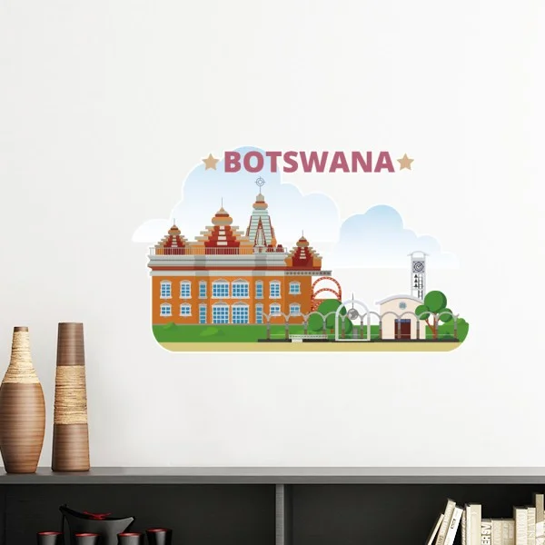 Hand-painted City Building Botswana Culture Elements Removable Wall Sticker Art Decals Mural DIY Wallpaper for Room Decal
Hand-painted City Building Botswana Culture Elements Removable Wall Sticker Art Decals Mural DIY Wallpaper for Room Decal