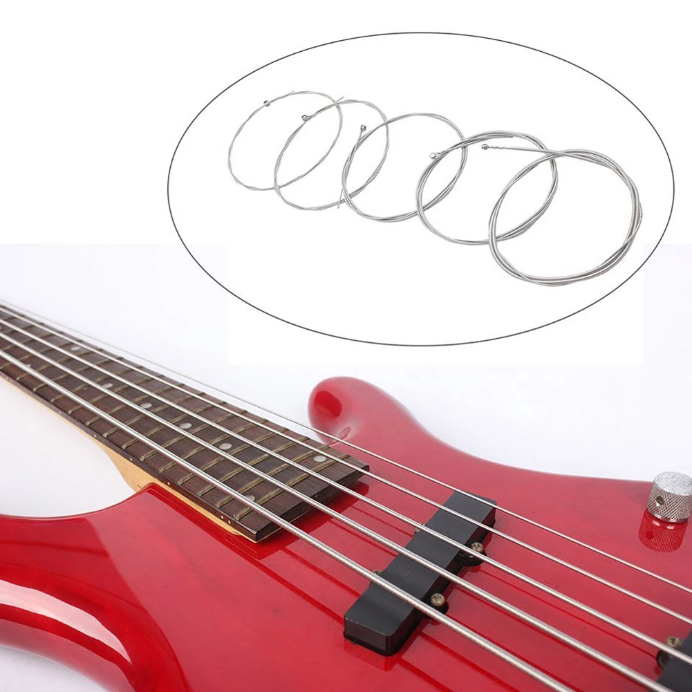 1 Set of 5 Pcs Steel Strings for 5 String Bass Guitar Diameter 0.12 inch-0.04 inch Musical Instrument Guitar Parts Accessories
1 Set of 5 Pcs Steel Strings for 5 String Bass Guitar Diameter 0.12 inch-0.04 inch Musical Instrument Guitar Parts Accessories