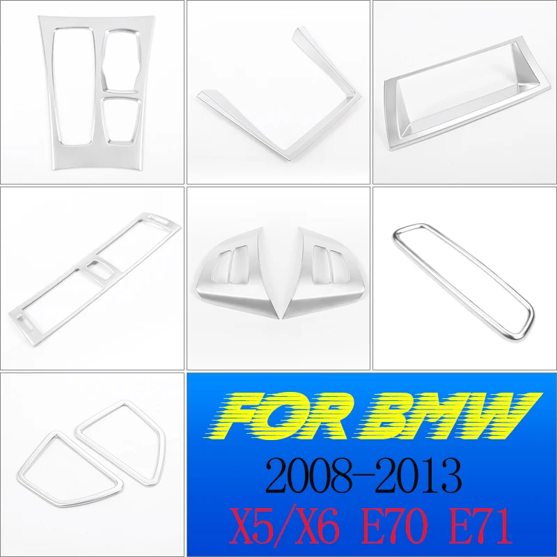 Car Accessories ABS Matte Silver Car Interior Decoration Strip Frame Cover Trim Sticker For BMW X5 X6 E70 E71 2008-2013
Car Accessories ABS Matte Silver Car Interior Decoration Strip Frame Cover Trim Sticker For BMW X5 X6 E70 E71 2008-2013