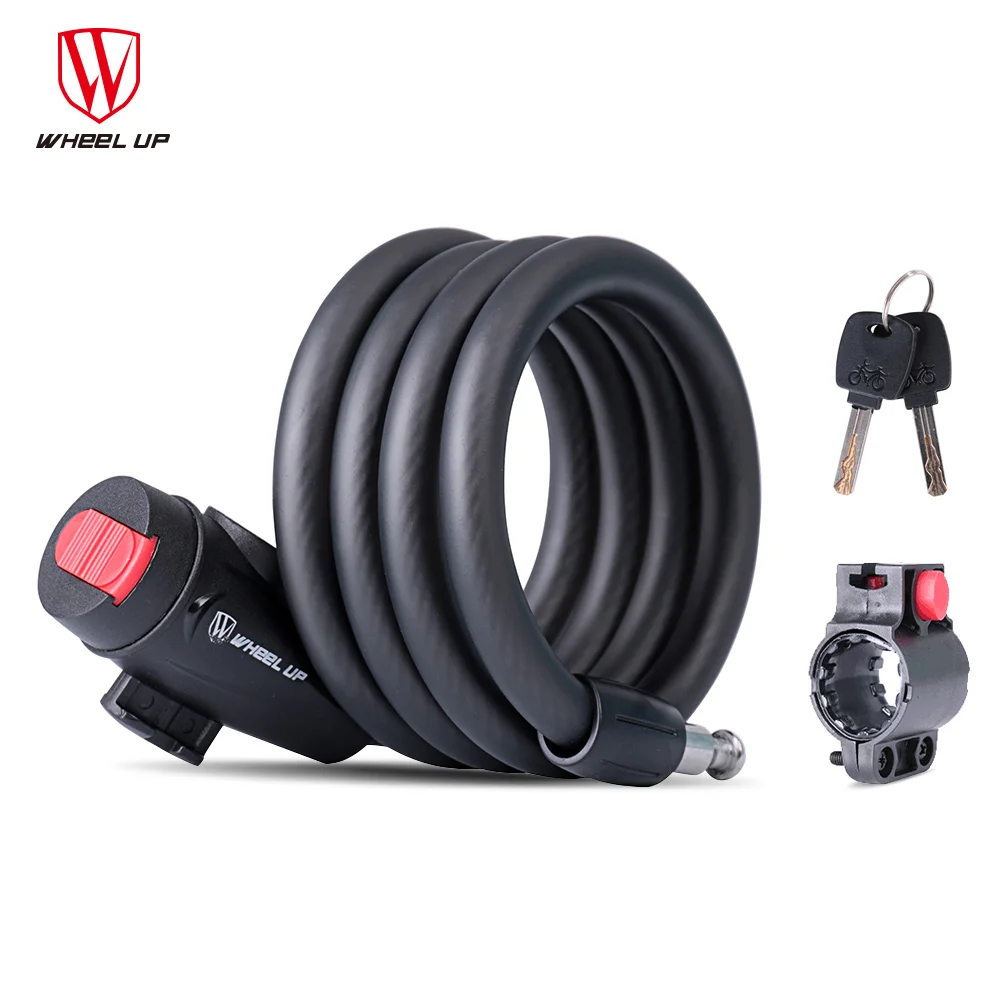 WHEEL UP 1.2m 1.5m 1.8m Anti Theft Cable Lock Steel Wire Safe Road Bike Security Steel Key Bicycle Lock
WHEEL UP 1.2m 1.5m 1.8m Anti Theft Cable Lock Steel Wire Safe Road Bike Security Steel Key Bicycle Lock