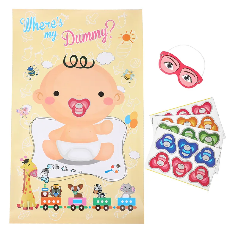 Pin The Dummy on The Baby Game Pacifier Stickers Baby Shower Party Favors for Gender Neutral Boy or Girl
Pin The Dummy on The Baby Game Pacifier Stickers Baby Shower Party Favors for Gender Neutral Boy or Girl