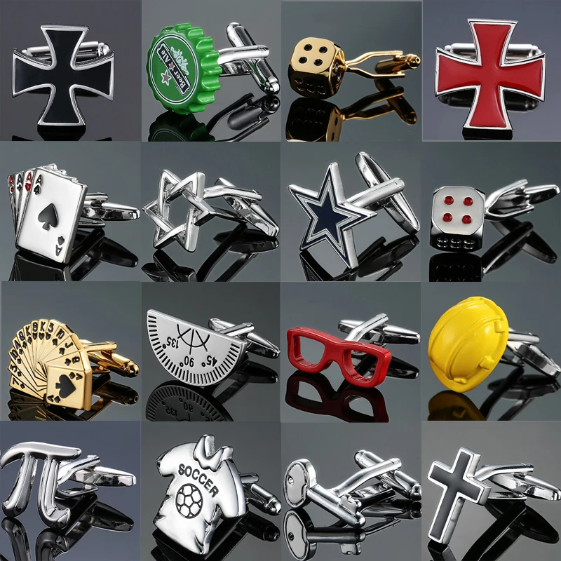 factory outlet fashion men's French shirt cufflinks wholesale Crosses playing cards dice 18 kinds of design Cufflinks
factory outlet fashion men's French shirt cufflinks wholesale Crosses playing cards dice 18 kinds of design Cufflinks