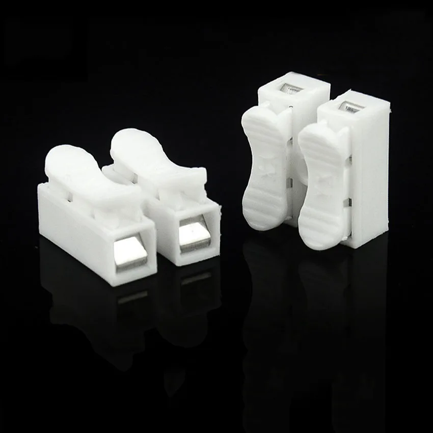 CH-2 500pcs Quick Wire Connector Teminator 10A 250V 0.5-2.5mm^2 Spring Terminal Lug Electric for Wires Terminal Faston Connector
CH-2 500pcs Quick Wire Connector Teminator 10A 250V 0.5-2.5mm^2 Spring Terminal Lug Electric for Wires Terminal Faston Connector