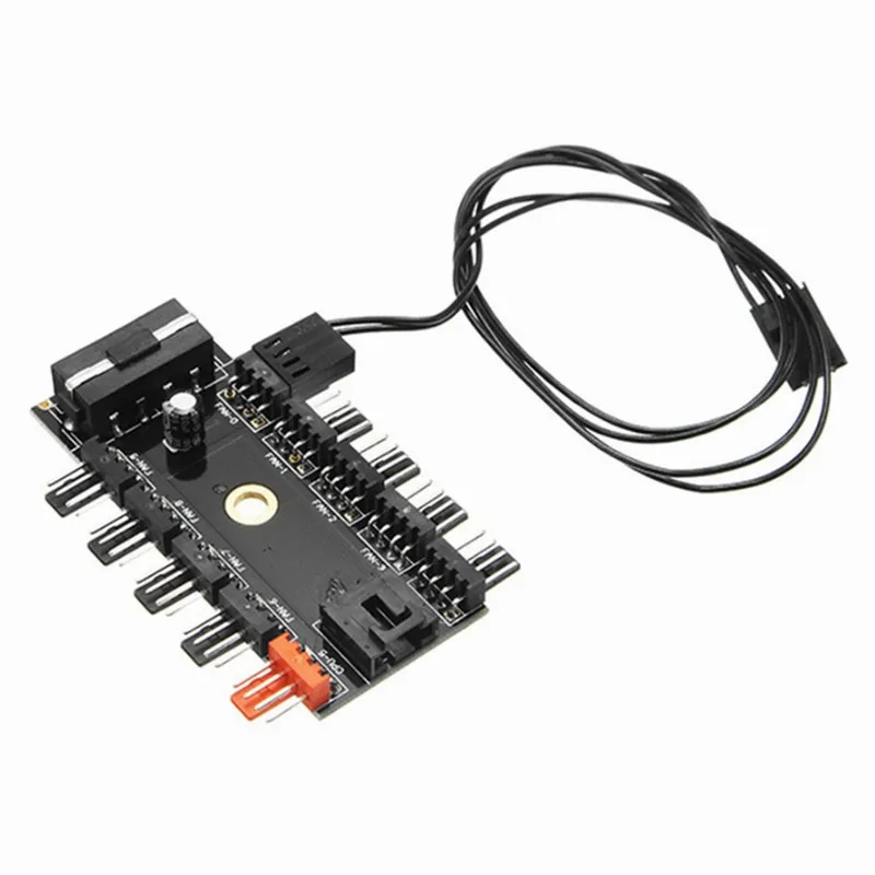 1 set 1-to-10 Channel Hub of 4Pin Chassis Fan with Black PWM Cable One-to-Ten D Type to 10x4P Connector Support 10 Road 4 Pin
1 set 1-to-10 Channel Hub of 4Pin Chassis Fan with Black PWM Cable One-to-Ten D Type to 10x4P Connector Support 10 Road 4 Pin
