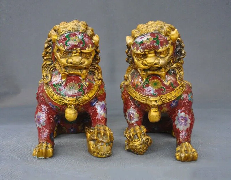 wedding decoration China Bronze Cloisonne enamel Gilt Evil Door Guardian Foo Dog Lion beast statue
wedding decoration China Bronze Cloisonne enamel Gilt Evil Door Guardian Foo Dog Lion beast statue