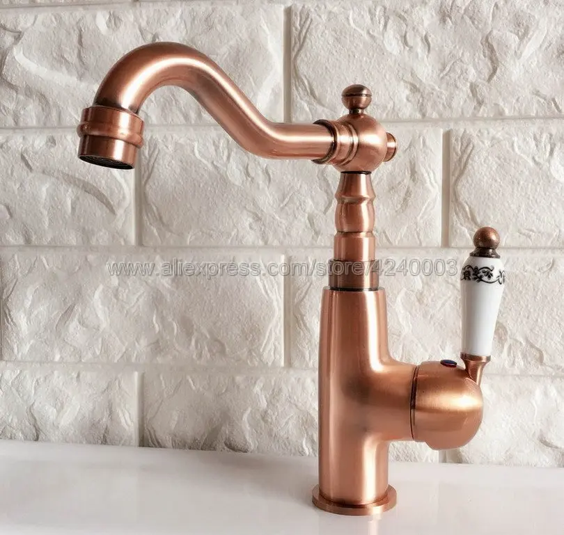 Antique Red Copper 360 Swivel Bathroom Faucet Cold and Hot Water Mixer Single Handle Tap Knf411
Antique Red Copper 360 Swivel Bathroom Faucet Cold and Hot Water Mixer Single Handle Tap Knf411