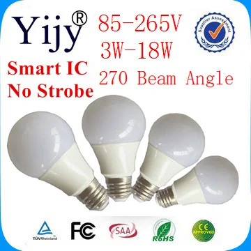 Оптовая продажа SMD 5730 E27 B22 СВЕТОДИОДНАЯ Лампа 3 Вт 5 7 9 12 15 18 Светодиодная лампа 110 В