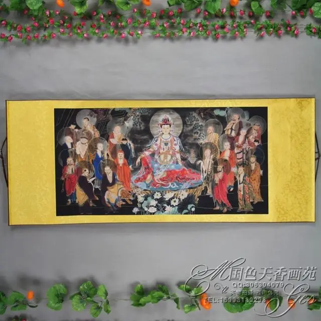Китайская антикварная коллекция The восемнадцати Arhats worshipping Bodhisattva diagram
Китайская антикварная коллекция The восемнадцати Arhats worshipping Bodhisattva diagram
