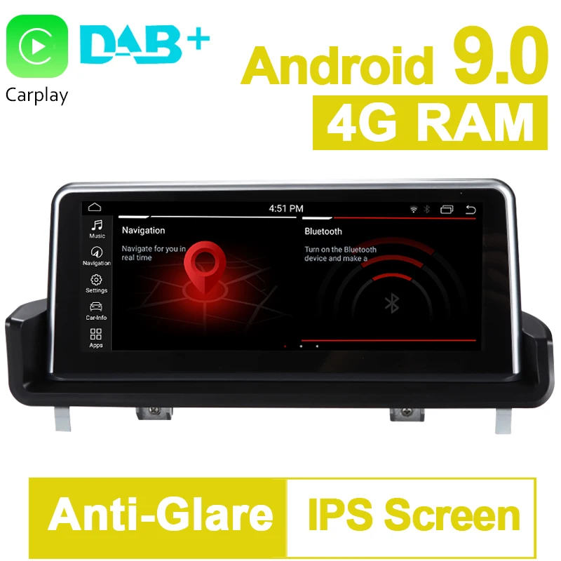 PX6 10 25 "4G RAM Android 9 0 Система Автомобильный GPS навигация медиа стерео радио для BMW 3