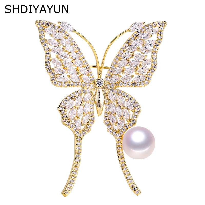 SHDIYAYUN 2019 Pearl Brooch For Women Guality Butterfly Zircon Brooches Pins Natural Freshwater Pearl Fine Jewelry Corsage G
SHDIYAYUN 2019 Pearl Brooch For Women Guality Butterfly Zircon Brooches Pins Natural Freshwater Pearl Fine Jewelry Corsage G