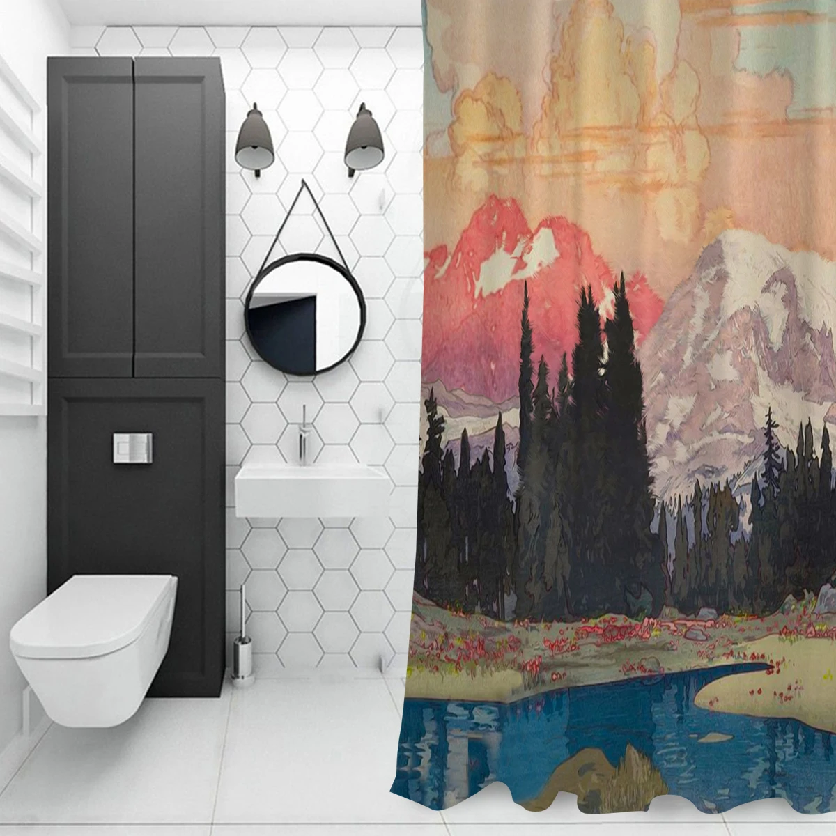 Storms over Keiisino Extra Long Fabric Bath Shower Curtains Bathroom Decor Sets with Hooks
Storms over Keiisino Extra Long Fabric Bath Shower Curtains Bathroom Decor Sets with Hooks